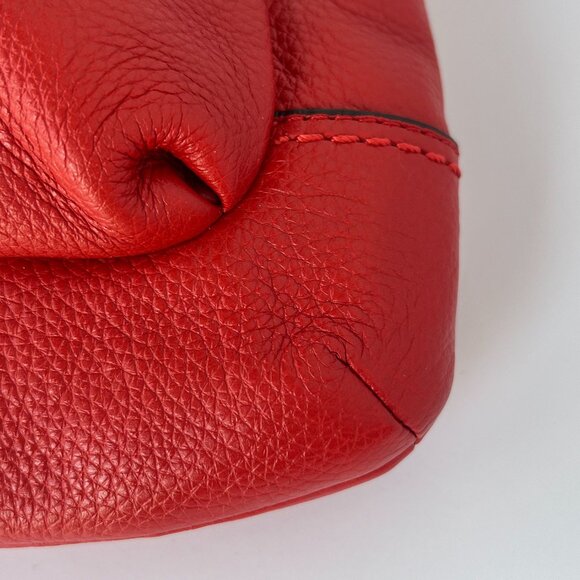 Coach Park Leather Swingpack Crossbody Vermillion Red - Picture 4 of 9